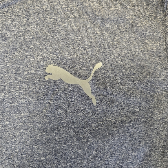 Puma Kids 7 Blue/Grey Logo Short Sleeve Tee EUC - Picture 2 of 4